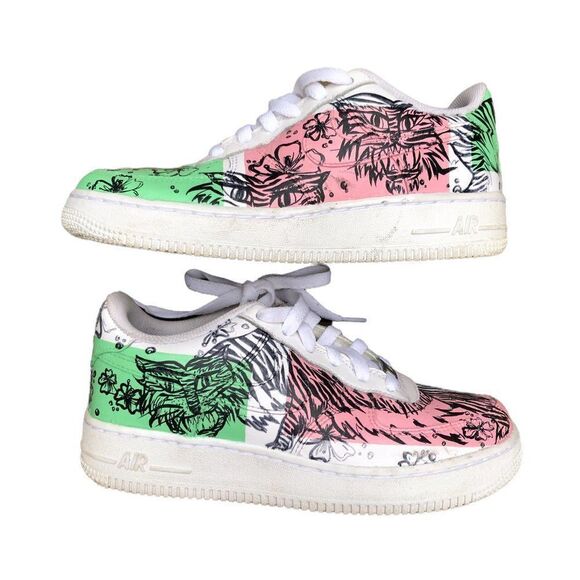 Custom Air Force 1 Low 'Tiger Print' Size 6 - Picture 1 of 16